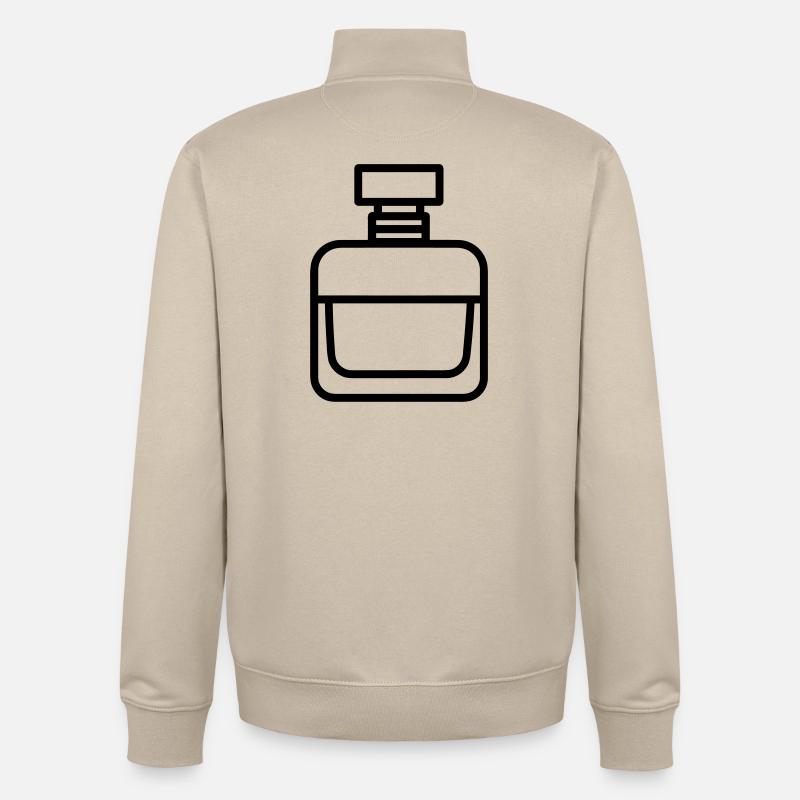 perfume bottle - Unisex Organic Zip Sweatshirt by Stanley/Stella - desert dust