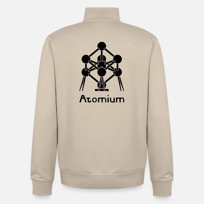 Atomium - Sweat zippé unisexe en coton bio Stanley/Stella - beige crème