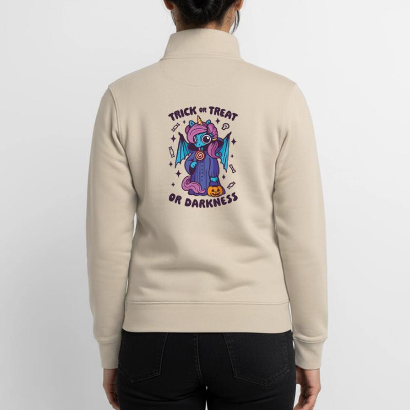 Dark Candy Unicorn - Süßes oder Saures oder Dunkelheit Unisex Organic Zip Sweatshirt von Stanley/Stella