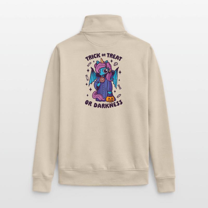 Dark Candy Unicorn - Süßes oder Saures oder Dunkelheit Unisex Organic Zip Sweatshirt von Stanley/Stella