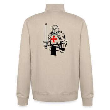Ritter - Unisex Organic Zip Sweatshirt von Stanley/Stella - Cremebeige - Hinten - AI Model Male 185 dark (185cm)