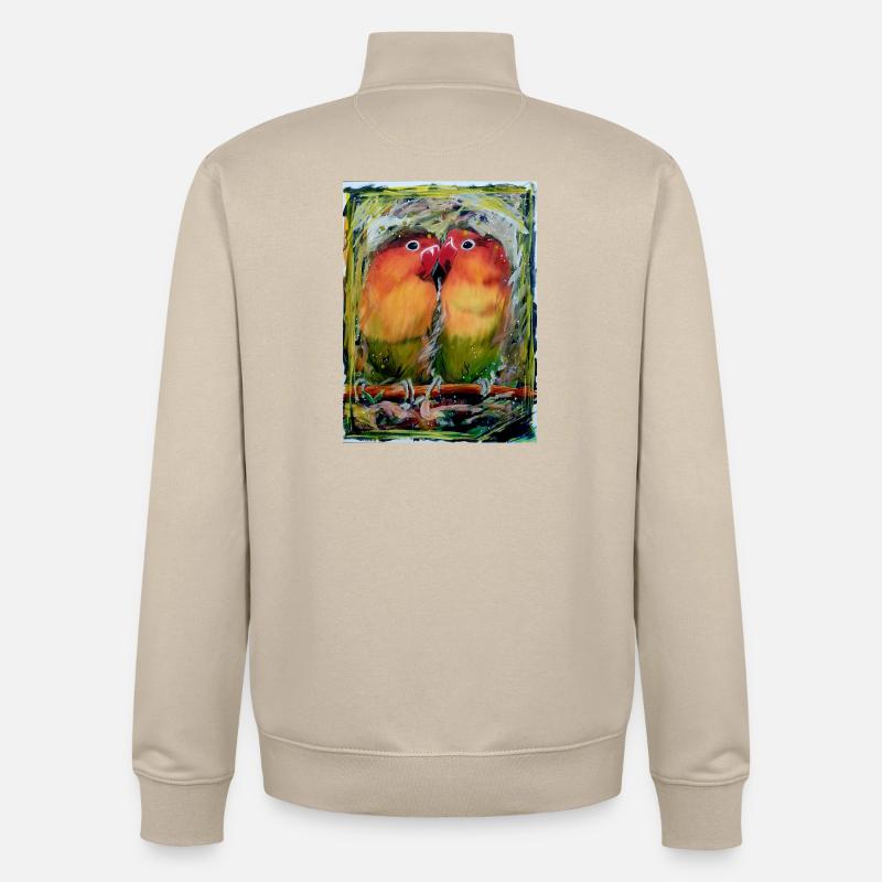 Inséparables - Sweat zippé unisexe en coton bio Stanley/Stella - beige crème