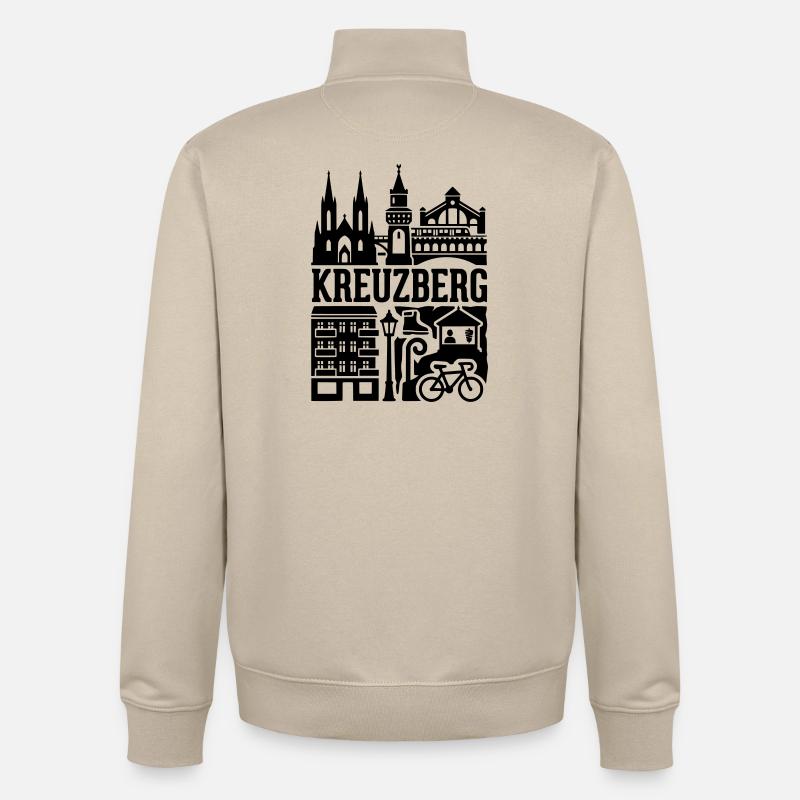 Berlin Kreuzberg in a Nutshell - Unisex Organic Zip Sweatshirt von Stanley/Stella - Cremebeige