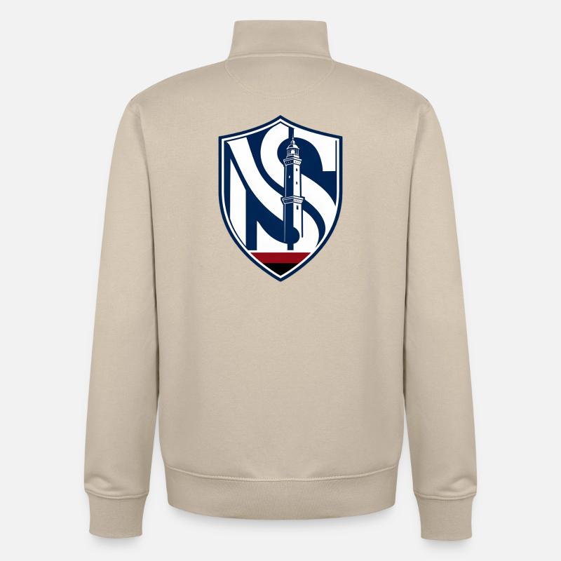 Phare dans la nuit - Sweat zippé unisexe en coton bio Stanley/Stella - beige crème