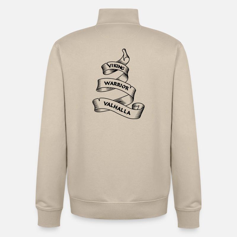 Wikinger Wimpel oder Banner transparent - Unisex Organic Zip Sweatshirt von Stanley/Stella - Cremebeige