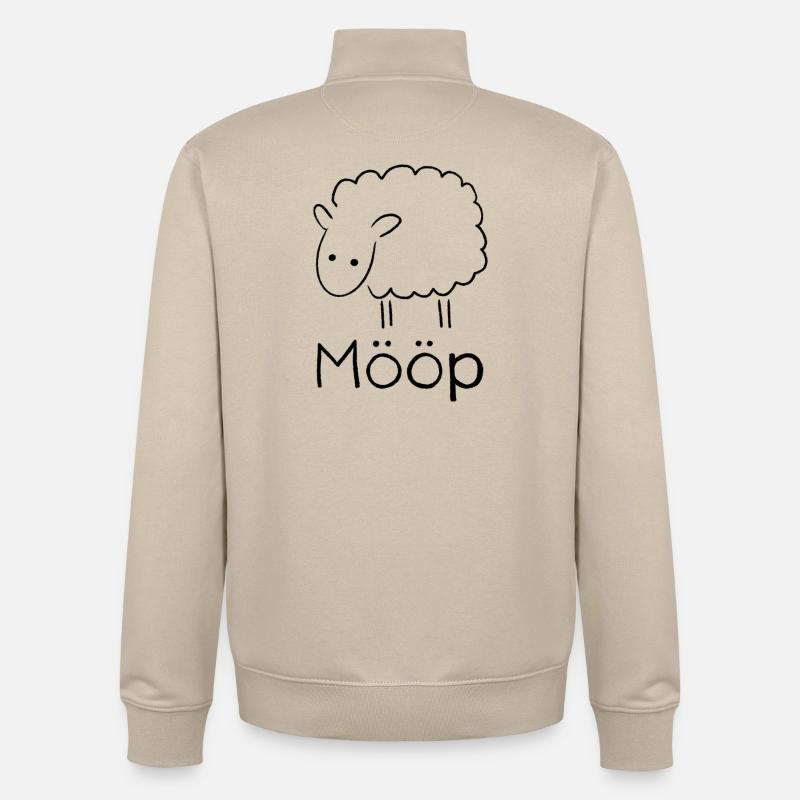 Mööp Schaf - Unisex Organic Zip Sweatshirt von Stanley/Stella - Cremebeige