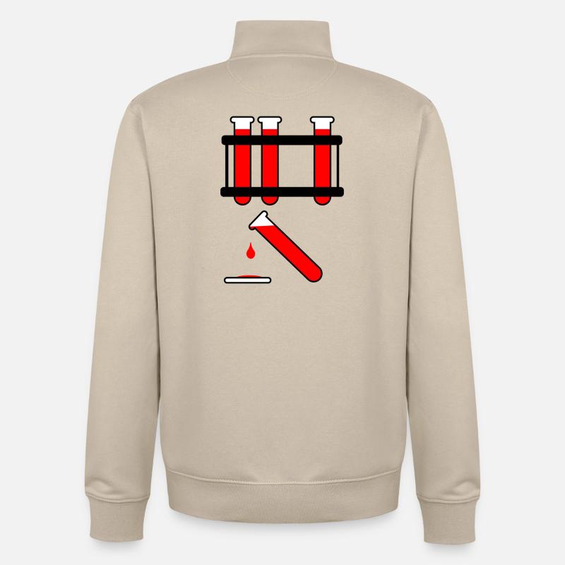 Analyse de sang - Sweat zippé unisexe en coton bio Stanley/Stella - beige crème