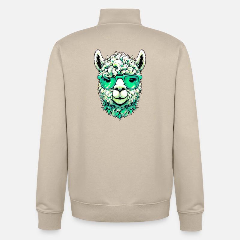 Alpaca - Unisex Organic Zip Sweatshirt by Stanley/Stella - desert dust