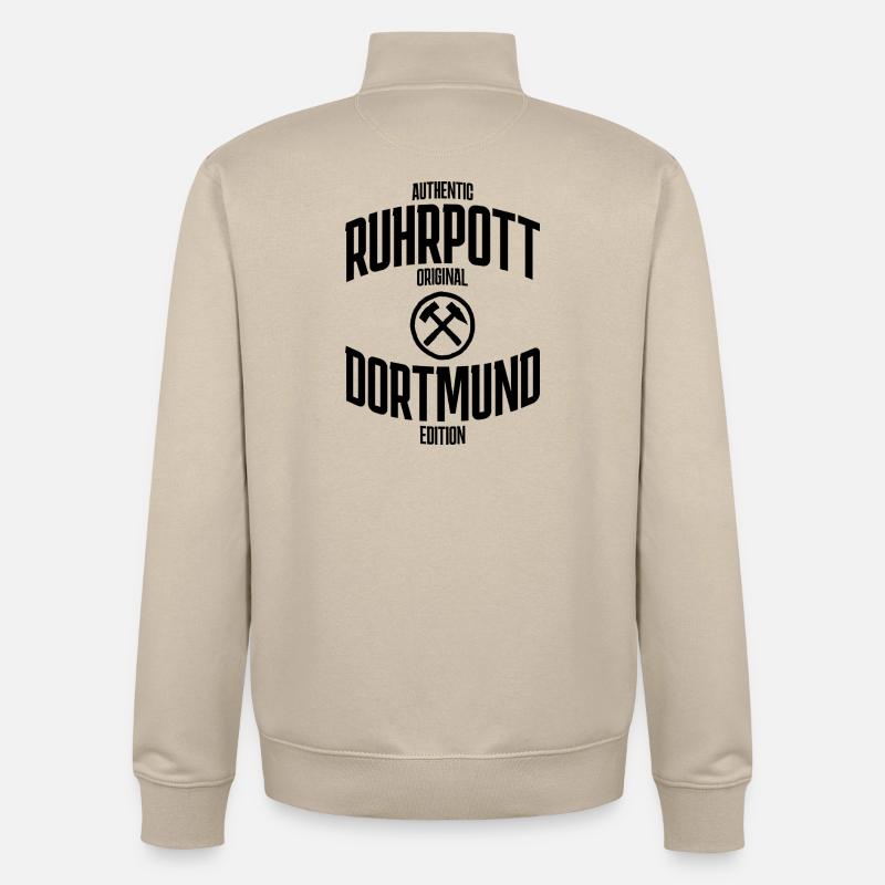 Chemise Ruhrpott édition dortmund - Sweat zippé unisexe en coton bio Stanley/Stella - beige crème