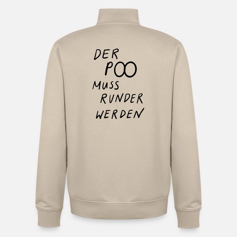 Les fesses doivent devenir plus rondes - Sweat zippé unisexe en coton bio Stanley/Stella - beige crème