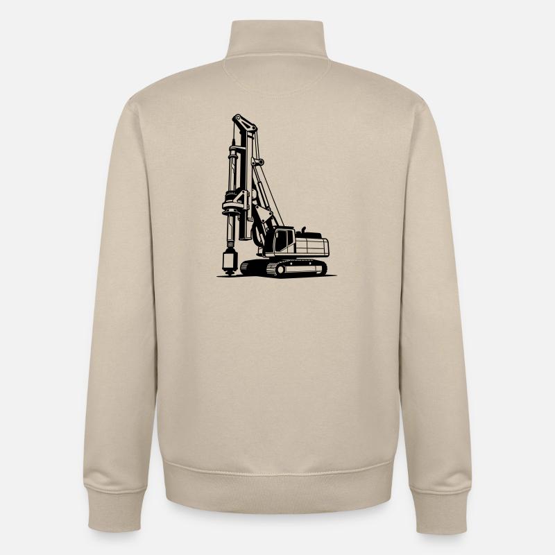 Enrouleur de pieux - Sweat zippé unisexe en coton bio Stanley/Stella - beige crème