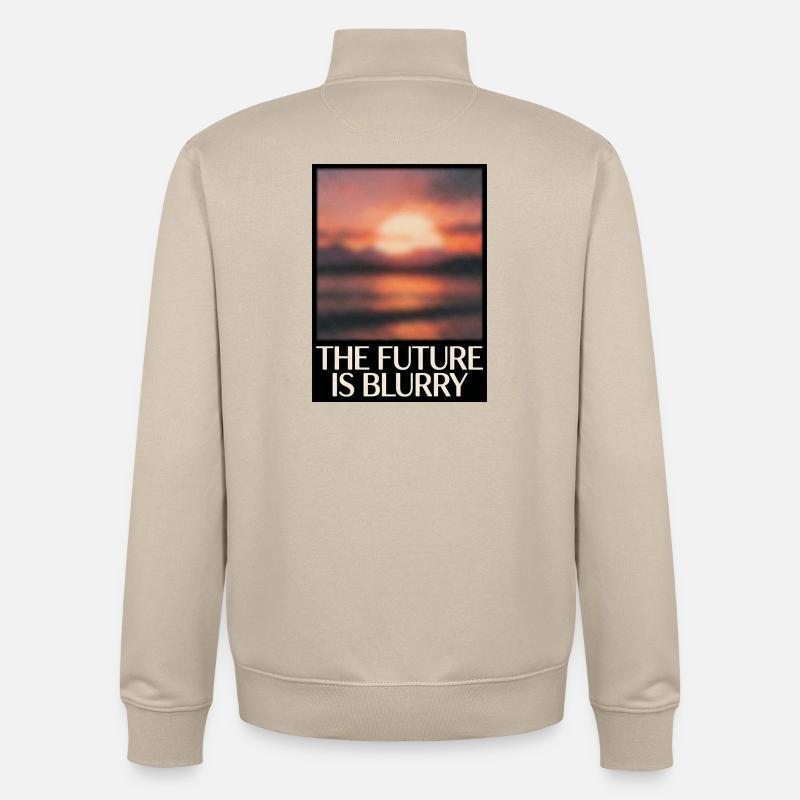 Future Is Blurry - Unisex Organic Zip Sweatshirt von Stanley/Stella - Cremebeige