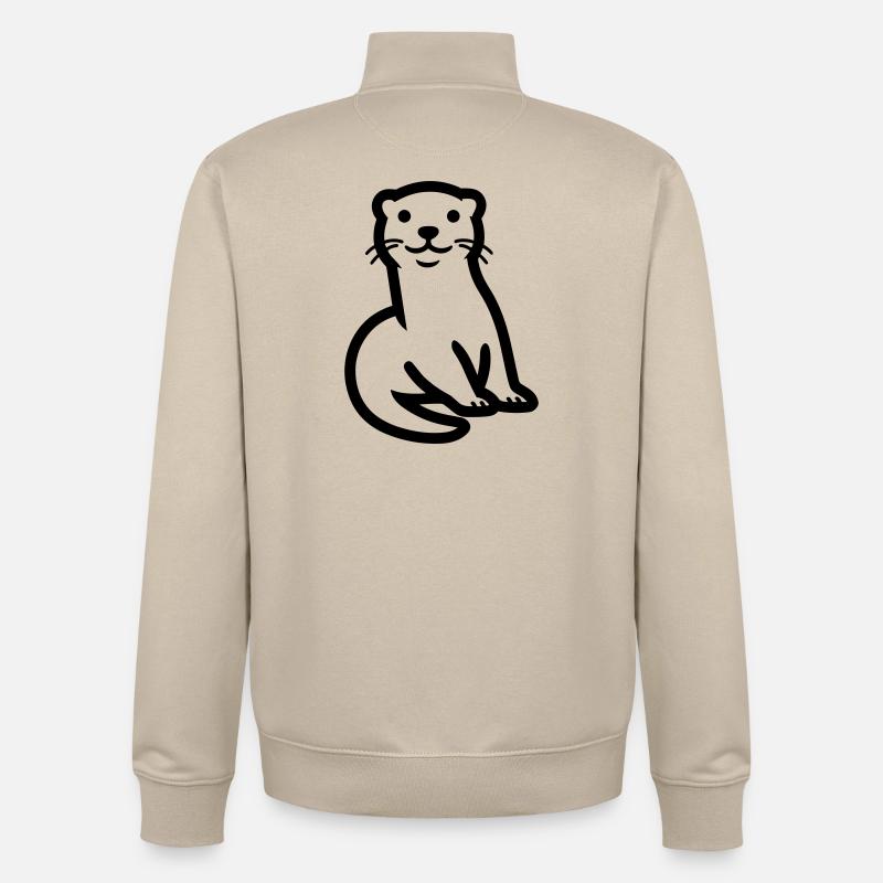 loutre - Sweat zippé unisexe en coton bio Stanley/Stella - beige crème