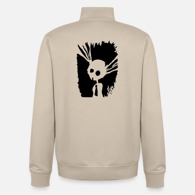 suicide_bunny - Sweat zippé unisexe en coton bio Stanley/Stella - beige crème