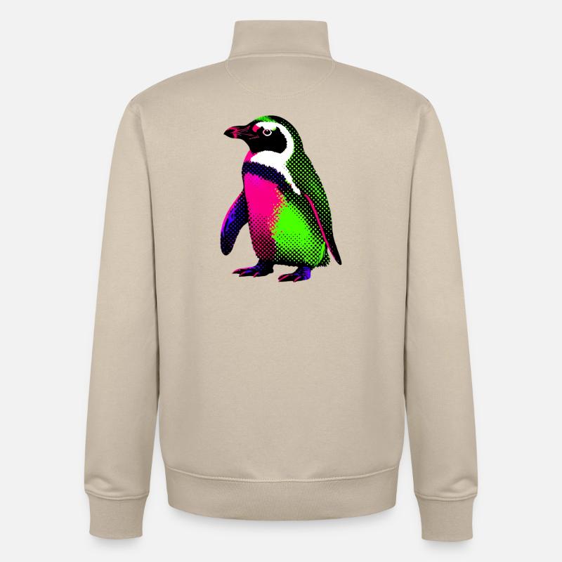 Pinguin - Unisex Organic Zip Sweatshirt von Stanley/Stella - Cremebeige