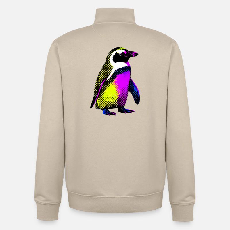 Pingouin - Sweat zippé unisexe en coton bio Stanley/Stella - beige crème