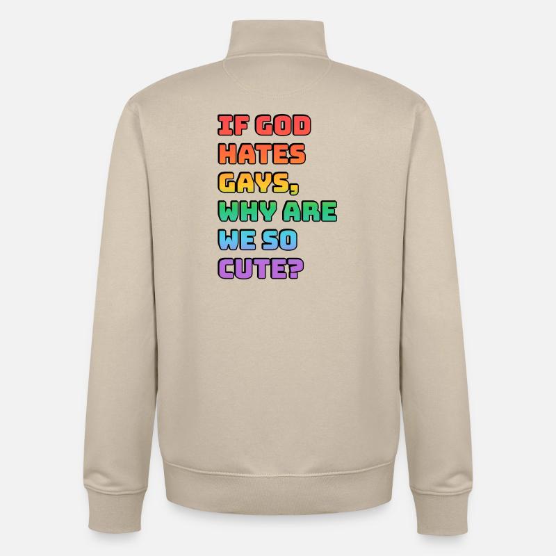 Süßes Pride Regenbogen-Tee - Unisex Organic Zip Sweatshirt von Stanley/Stella - Cremebeige