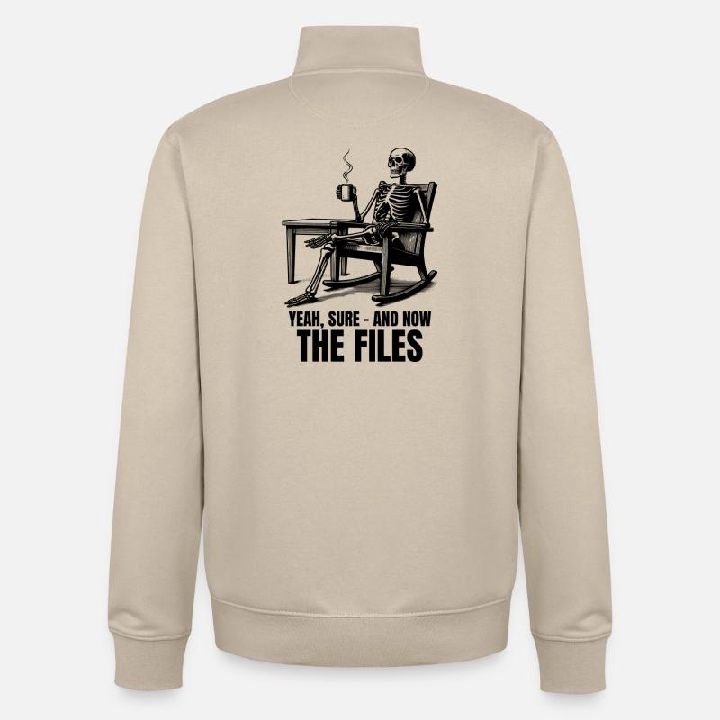  Waiting Skeleton Meme Project Manager Office - Unisex Organic Zip Sweatshirt von Stanley/Stella - Cremebeige
