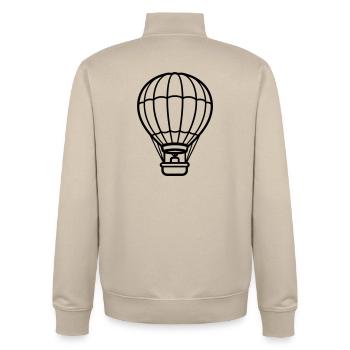 ballon - Sweat zippé unisexe en coton bio Stanley/Stella - beige crème - Dos - AI Model Male 185 dark (185cm)
