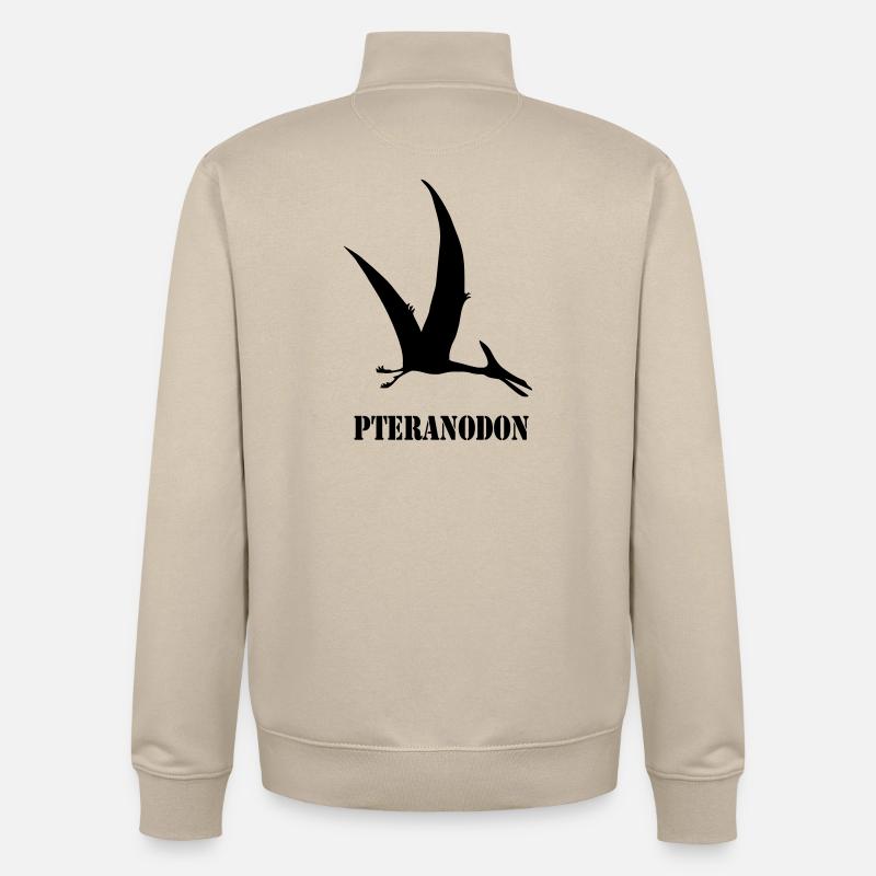 pteranodon - Sweat zippé unisexe en coton bio Stanley/Stella - beige crème