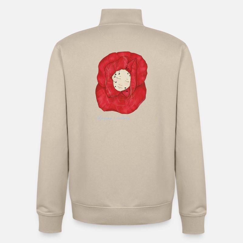 Ein einschläfernder Mohn - Unisex Organic Zip Sweatshirt von Stanley/Stella - Cremebeige