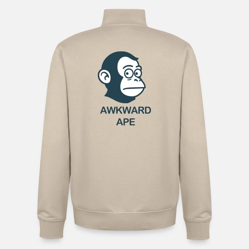 Awkward_Ape Chemise avec le logo - Sweat zippé unisexe en coton bio Stanley/Stella - beige crème