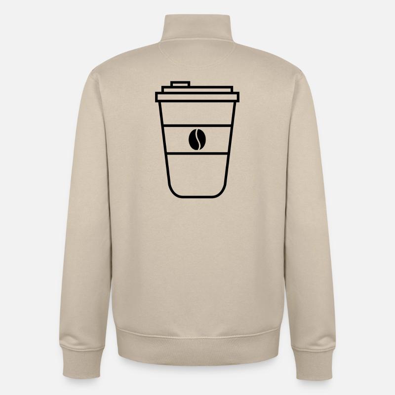 Coffee cup - Unisex Organic Zip Sweatshirt by Stanley/Stella - desert dust