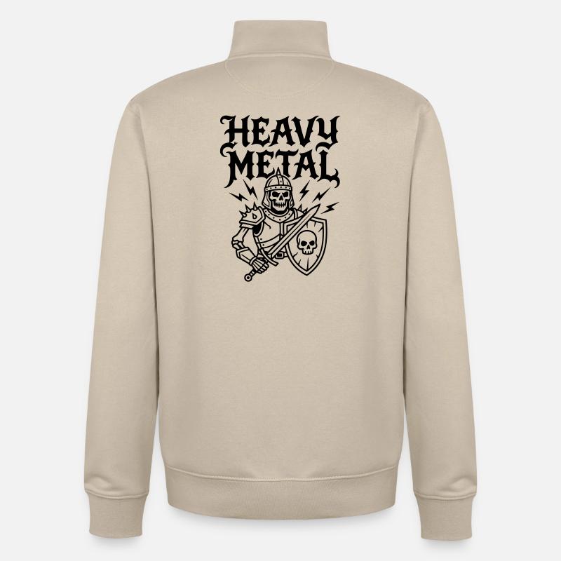 métal lourd - Sweat zippé unisexe en coton bio Stanley/Stella - beige crème