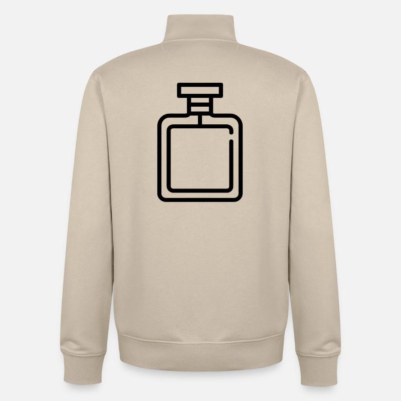 flacon de parfum - Sweat zippé unisexe en coton bio Stanley/Stella - beige crème