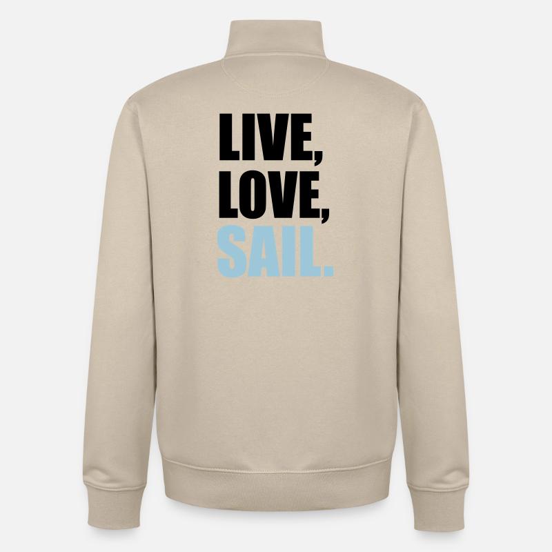 segeln - Unisex Organic Zip Sweatshirt von Stanley/Stella - Cremebeige