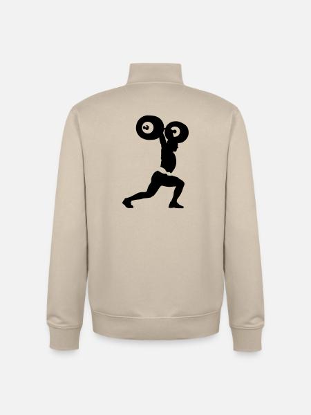 weightlifter - Unisex Organic Zip Sweatshirt by Stanley/Stella - desert dust
