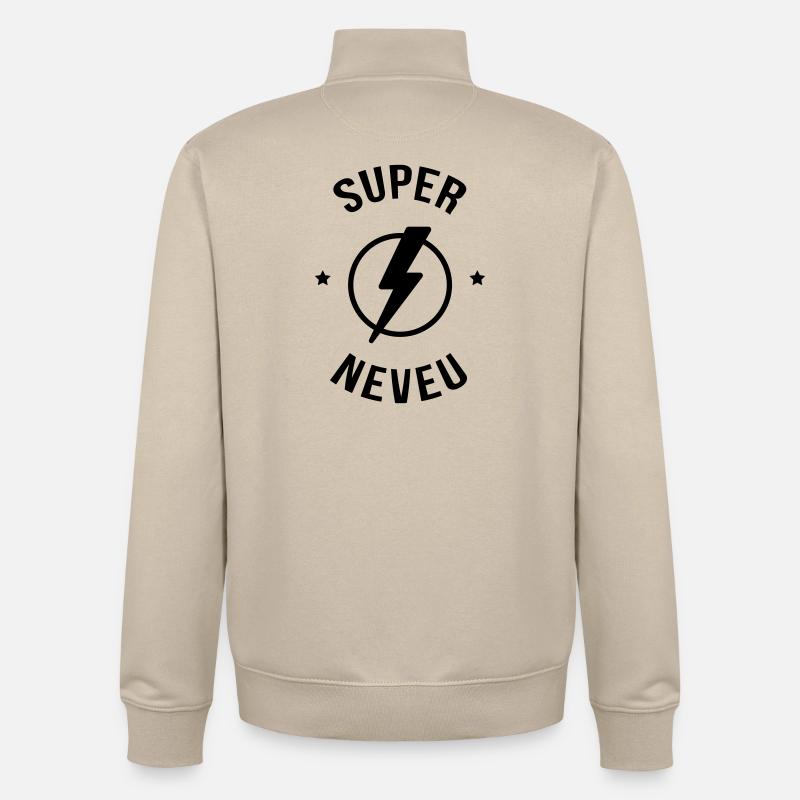 Nichte / Neffe / Onkel / Tante - Unisex Organic Zip Sweatshirt von Stanley/Stella - Cremebeige