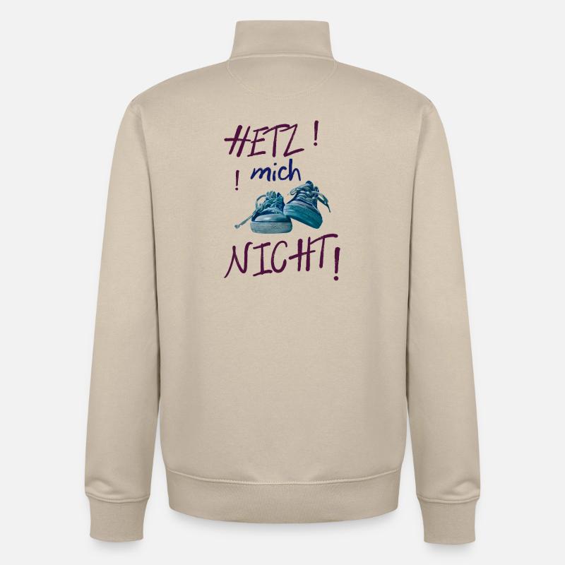Ne vous précipitez pas pour une déclaration colorée de baskets - Sweat zippé unisexe en coton bio Stanley/Stella - beige crème
