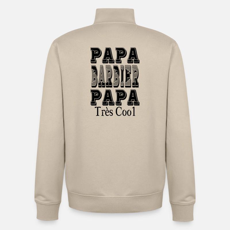 Daddy Barber Daddy Sehr cool - Unisex Organic Zip Sweatshirt von Stanley/Stella - Cremebeige