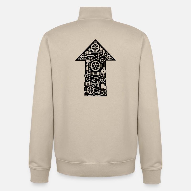 Pfeil Machine Technology - Unisex Organic Zip Sweatshirt by Stanley/Stella - desert dust