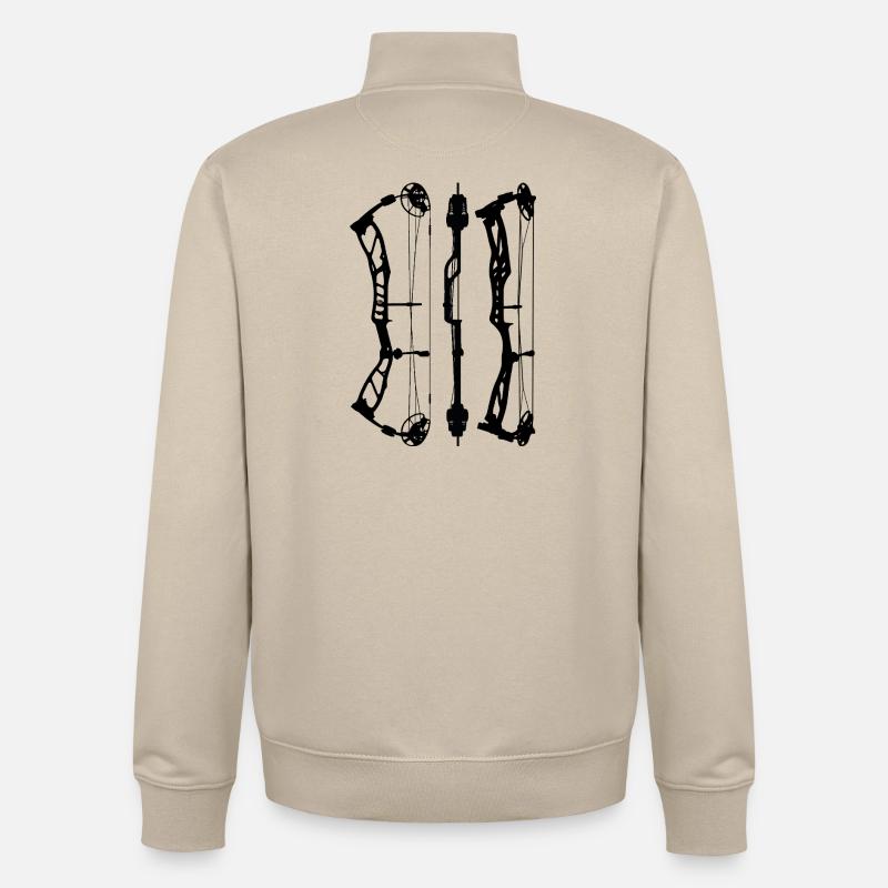 EliteBasin_Plan - Sweat zippé unisexe en coton bio Stanley/Stella - beige crème