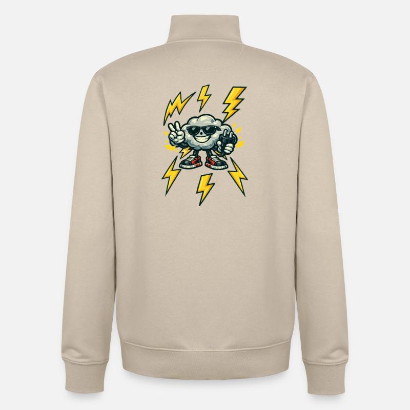 Dondercloud Rockster - Unisex Organic Zip Sweatshirt by Stanley/Stella - desert dust