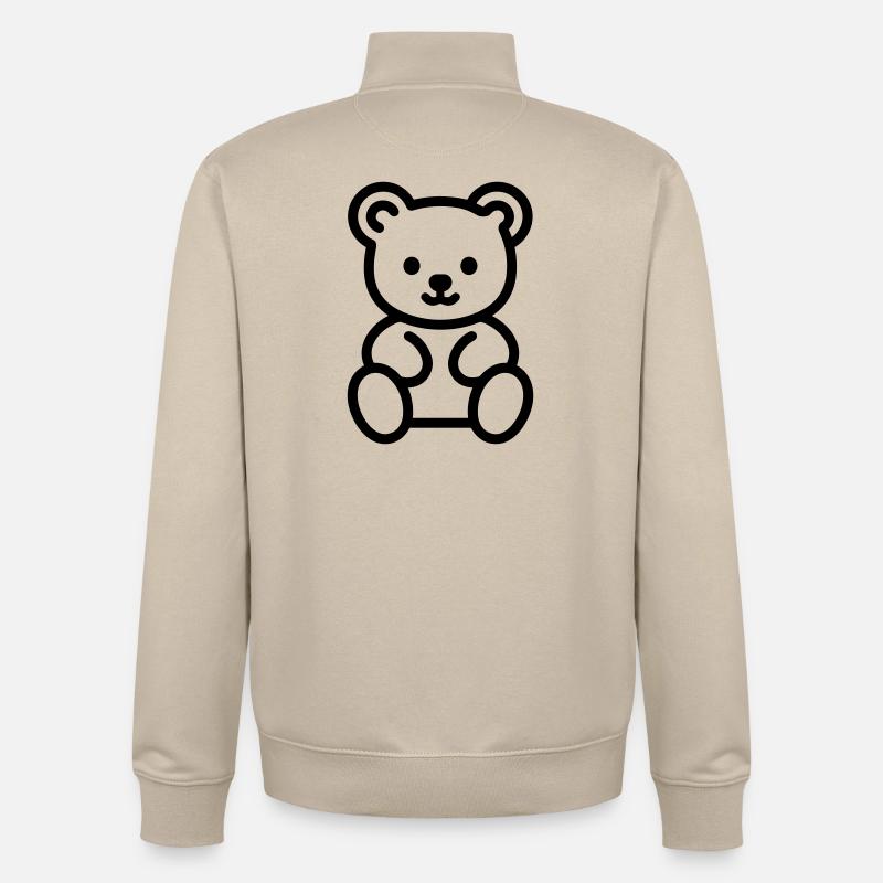ourson - Sweat zippé unisexe en coton bio Stanley/Stella - beige crème