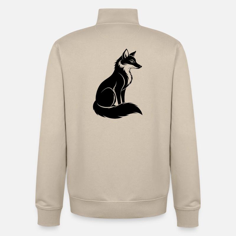 Renard - Sweat zippé unisexe en coton bio Stanley/Stella - beige crème