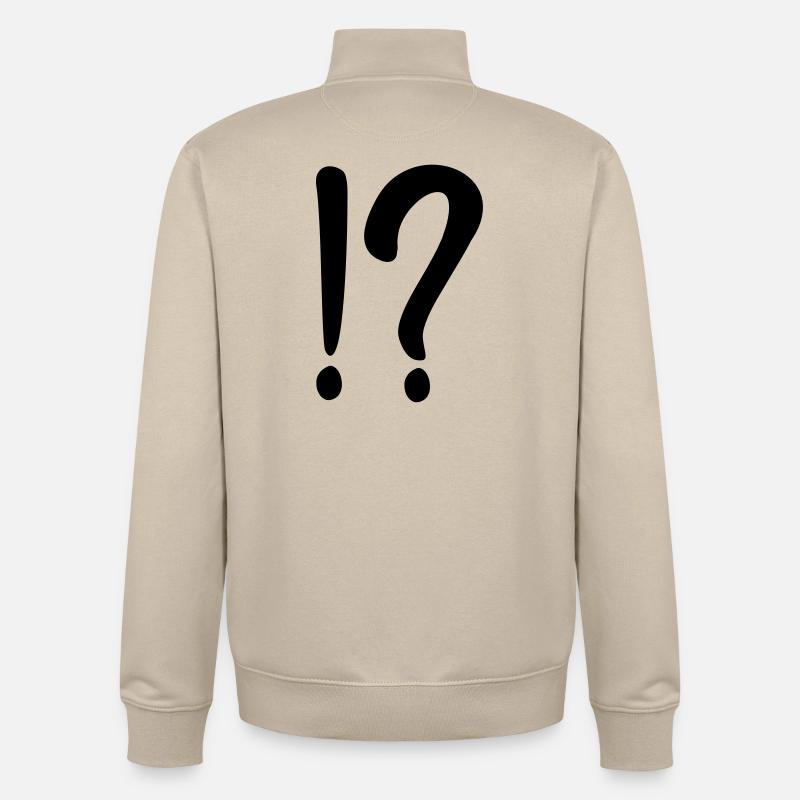 Fragezeichen - Unisex Organic Zip Sweatshirt von Stanley/Stella - Cremebeige