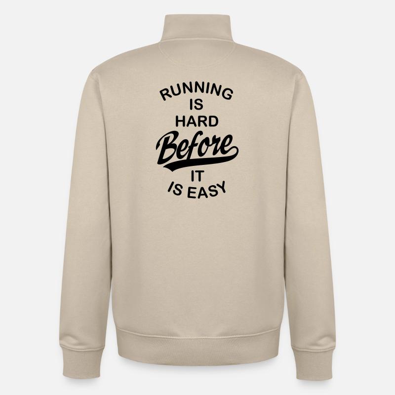 courir - Sweat zippé unisexe en coton bio Stanley/Stella - beige crème