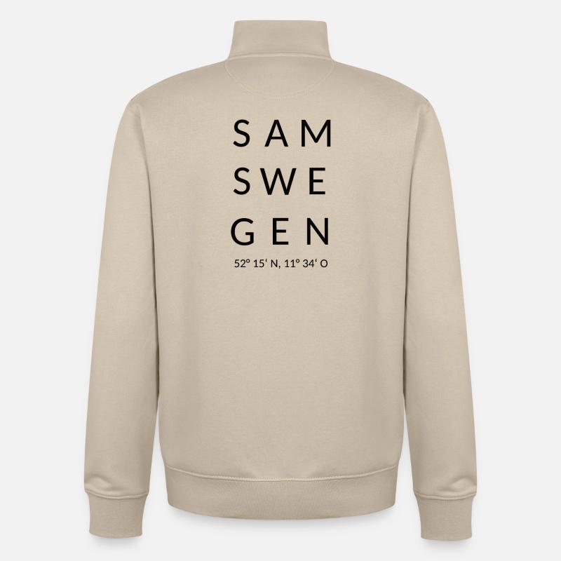 Samswegen noir - Sweat zippé unisexe en coton bio Stanley/Stella - beige crème