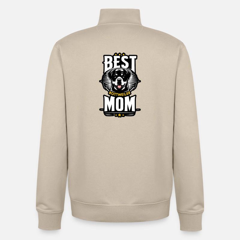 Beste Mama, Rottweilers beste Mama - Unisex Organic Zip Sweatshirt von Stanley/Stella - Cremebeige