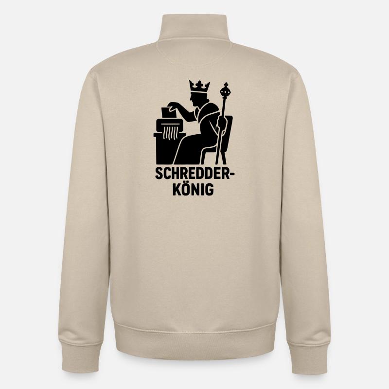 Roi Déchiqueteur - Sweat zippé unisexe en coton bio Stanley/Stella - beige crème