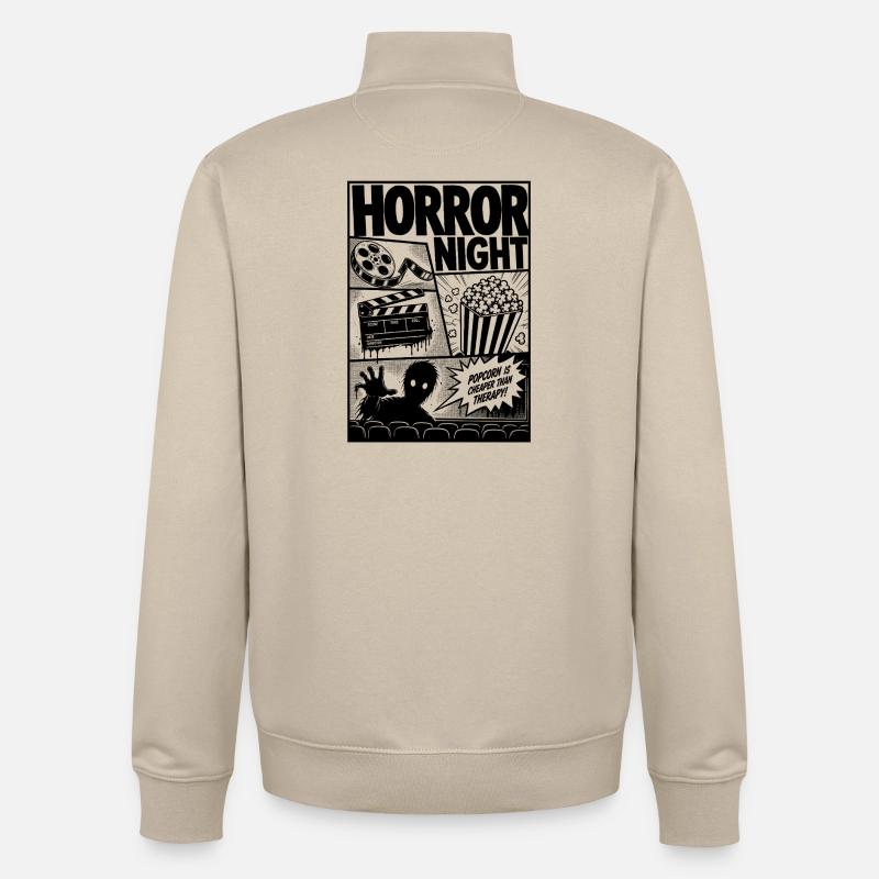 Horror Kino Zombie Comic - Unisex Organic Zip Sweatshirt von Stanley/Stella - Cremebeige