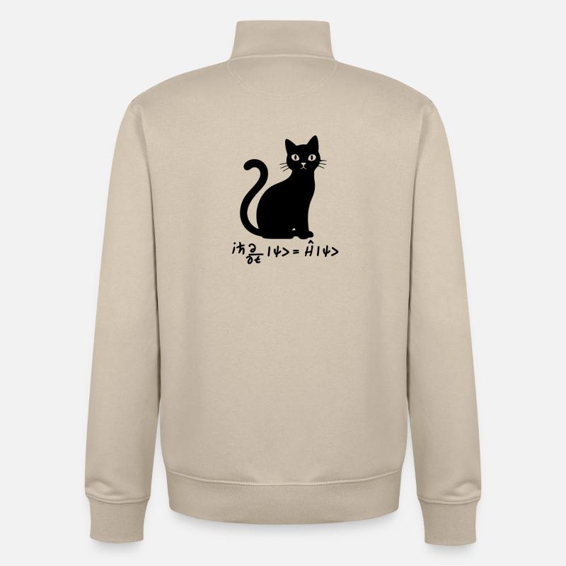 Équation de Schödinger - Sweat zippé unisexe en coton bio Stanley/Stella - beige crème