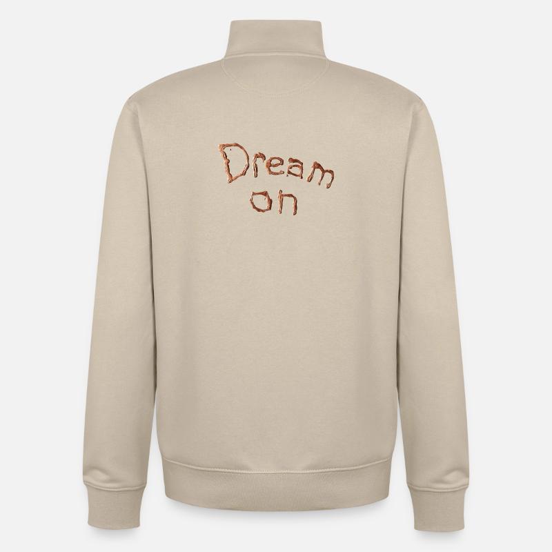 Rêve sur une œuvre en cuivre - Sweat zippé unisexe en coton bio Stanley/Stella - beige crème
