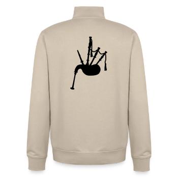 Cornemuse - Sweat zippé unisexe en coton bio Stanley/Stella - beige crème - Dos - AI Model Male 185 dark (185cm)