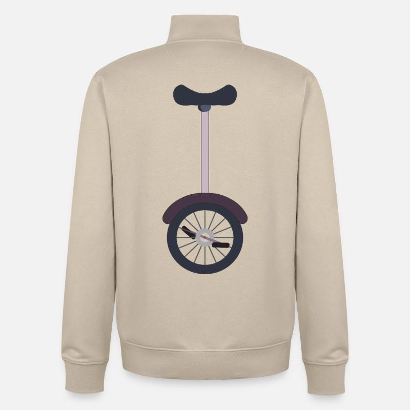 Einrad Einradfahrer - Unisex Organic Zip Sweatshirt von Stanley/Stella - Cremebeige