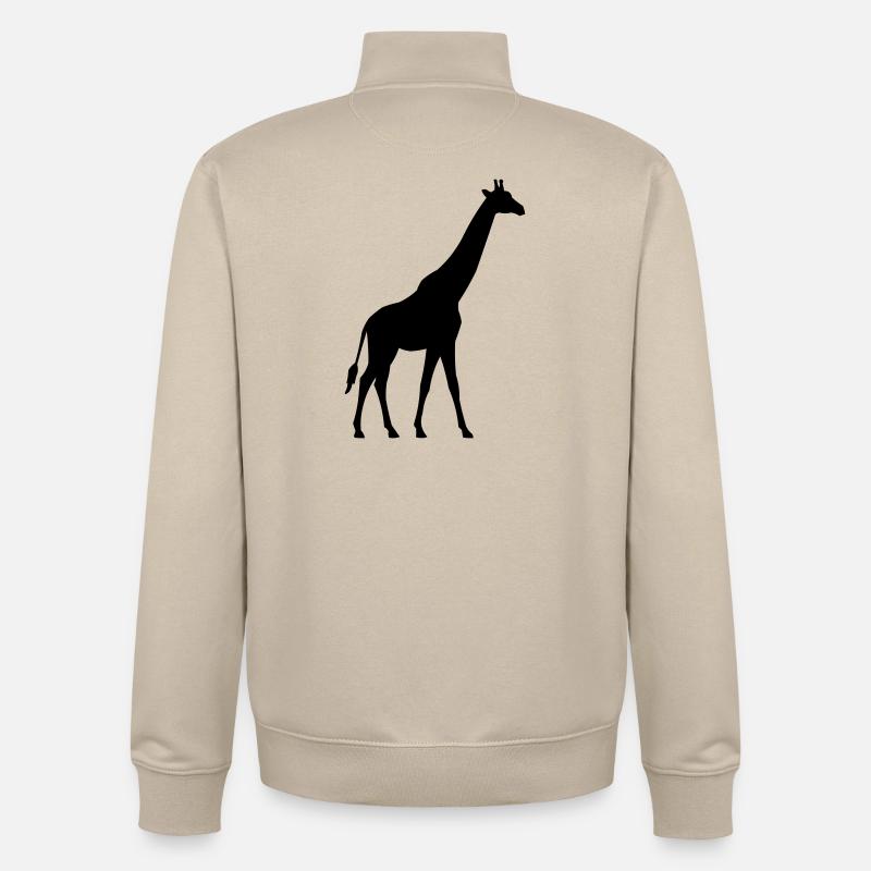 Girafe - Sweat zippé unisexe en coton bio Stanley/Stella - beige crème